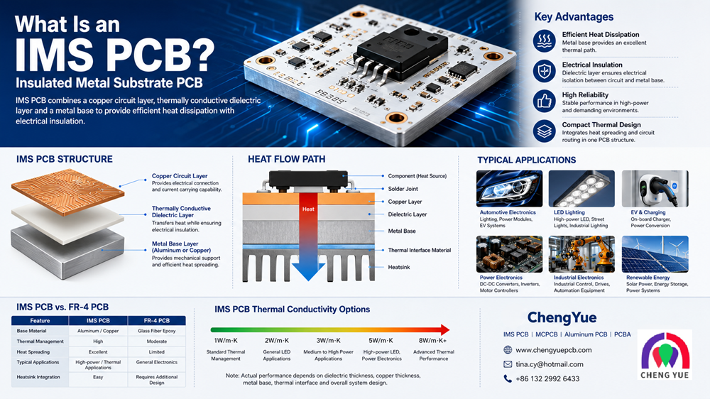 What Is an Insulated Metal Substrate (IMS) PCB? A Technical Guide to Structure, Thermal Performance and Applications